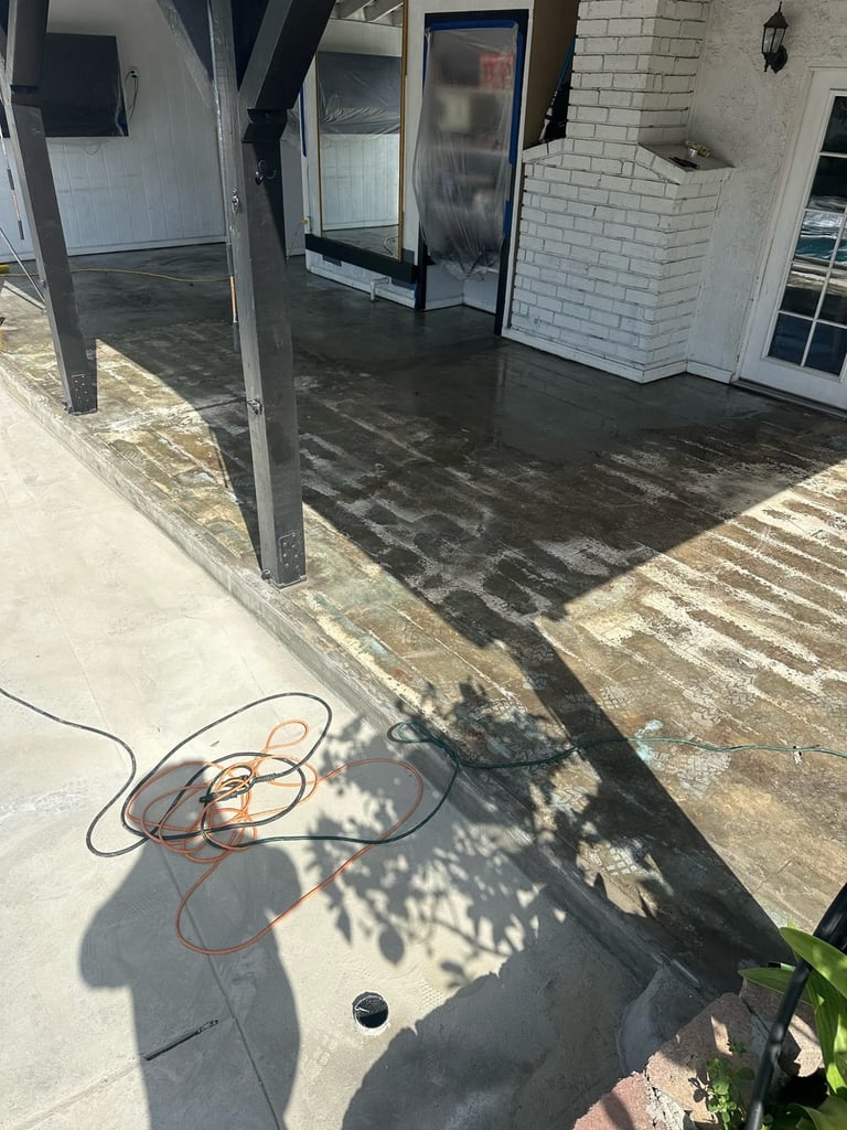 Before covered patio Orange County