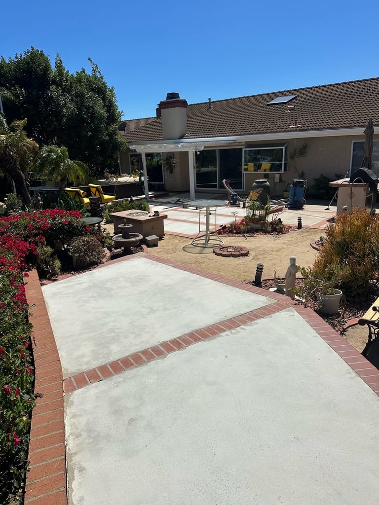 Patio slabs before acrylic sealer
