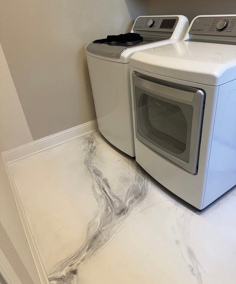 metallic white laundry Orange County