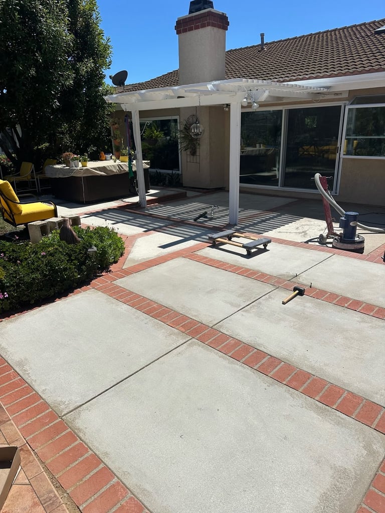 Patio concrete before acrylic sealer