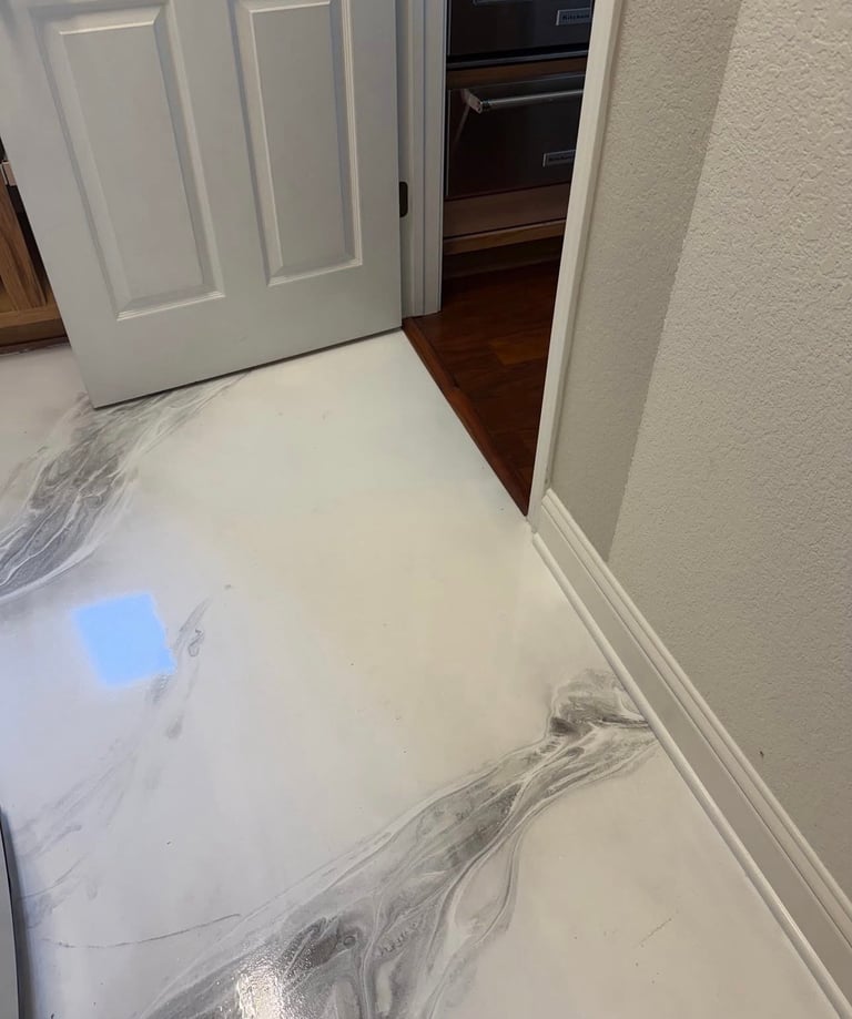 metallic white hall Orange County